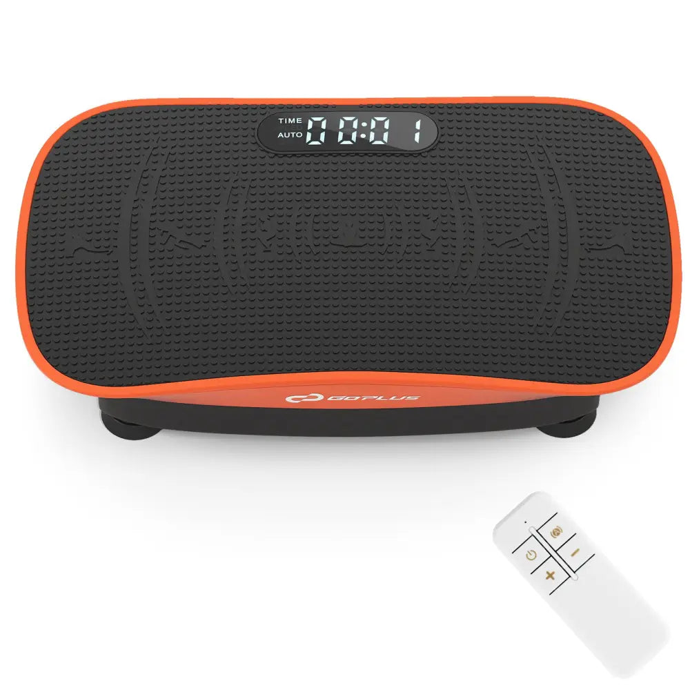 Vibration Plate Exercise Machine for Lymphatic Drainage and Weight Loss with 10 Speed Intensities-Orange - Orange