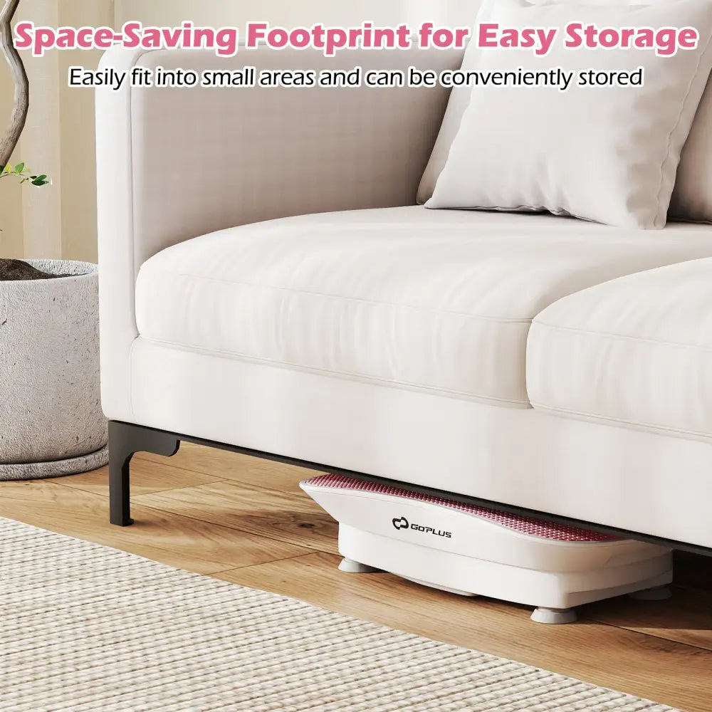 Vibration Plate Exercise Machine for Lymphatic Drainage and Weight Loss with 10 Speed Intensities-White - White & Pink
