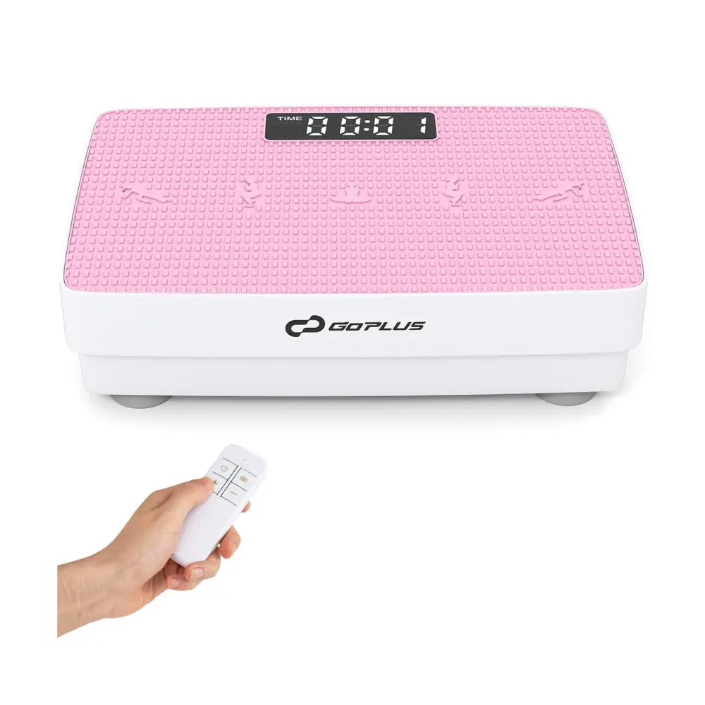 Vibration Plate Exercise Machine with Gravity Sensor and Remote Control for Home Gym-Pink - Pink - Vibration Exercise