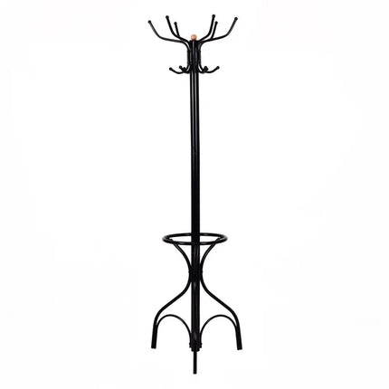 Vintage Metal Coat Hat Tree Stand Clothes Hanger - Black - Coat Racks & Hall Trees