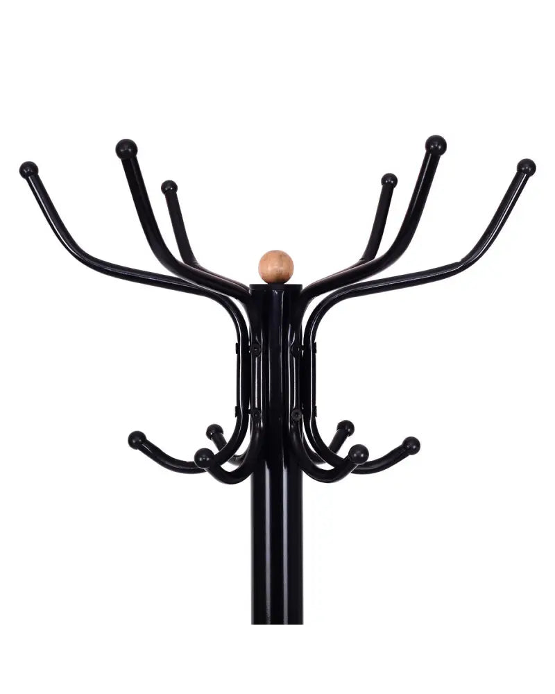 Vintage Metal Coat Hat Tree Stand Clothes Hanger - Black - Coat Racks & Hall Trees