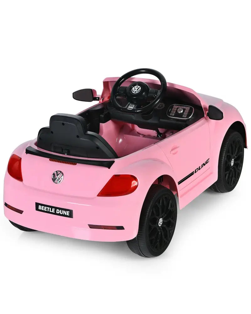 Volkswagen Beetle Kids Electric Ride On Car with Remote Control-Pink - Pink - Powered Ride On Toys