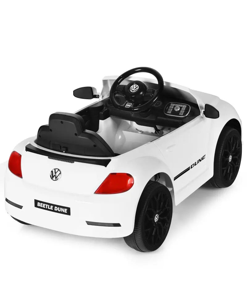 Volkswagen Beetle Kids Electric Ride On Car with Remote Control-White - White - Powered Ride On Toys