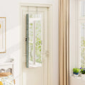 Wall and Door Mounted Mirrored Jewelry Cabinet with Lights-Navy - Navy - Jewelry Armoires