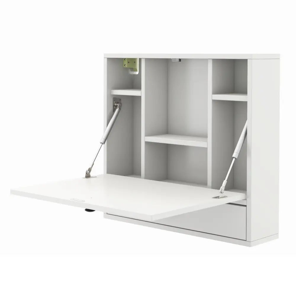 Wall-Mount Floating Desk Foldable Space Saving Laptop Workstation White - White - Laptop Tables & Printer Stands