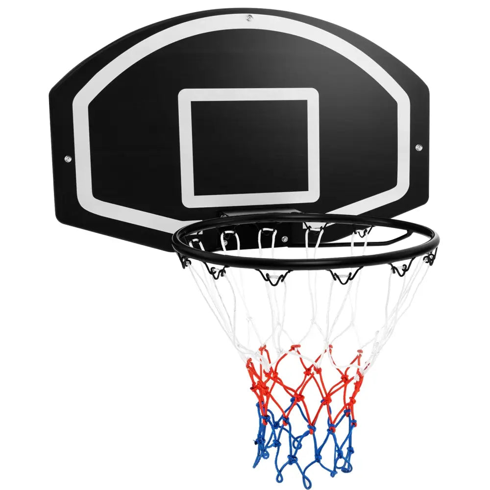Wall Mounted Basketball Set for Kids Teens Adults - Black - Sport Equipments