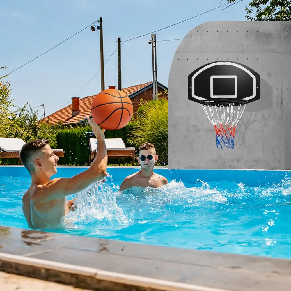 Wall Mounted Basketball Set for Kids Teens Adults - Black - Sport Equipments