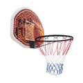 Wall Mounted Fan Backboard with Basketball Hoop and 2 Nets - Multicolor - Sport Equipments