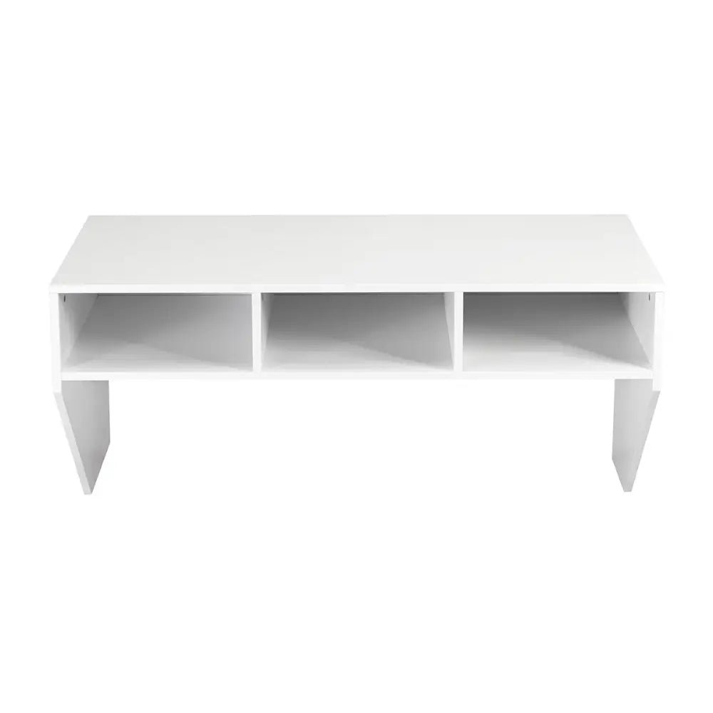 Wall Mounted Floating Computer Table Desk Storage Shelf-White - White - Laptop Tables & Printer Stands