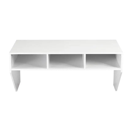 Wall Mounted Floating Computer Table Desk Storage Shelf-White - White - Laptop Tables & Printer Stands