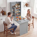 Wall-Mounted Fold-Out Convertible Floating Desk Space Saver-Gray - Gray - Laptop Tables & Printer Stands