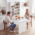 Wall Mounted Fold-Out Convertible Floating Desk Space Saver-White - White - Laptop Tables & Printer Stands