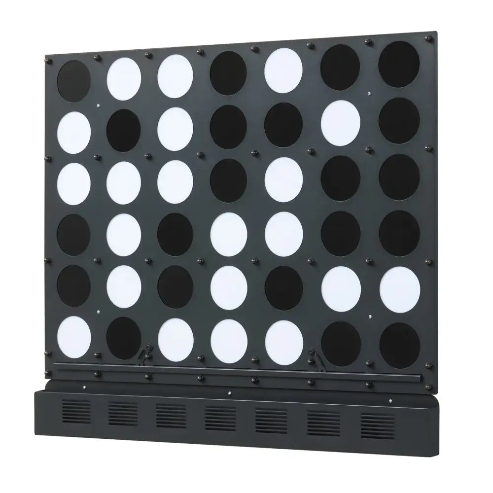 Wall-mounted Jumbo 4-in-a-Row Game with Acrylic Discs-Black - Black - Lawn Games