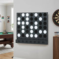 Wall-mounted Jumbo 4-in-a-Row Game with Acrylic Discs-Black - Black - Lawn Games