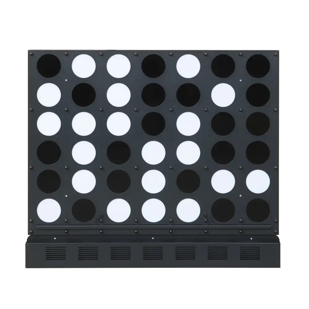 Wall-mounted Jumbo 4-in-a-Row Game with Acrylic Discs-Black - Black - Lawn Games