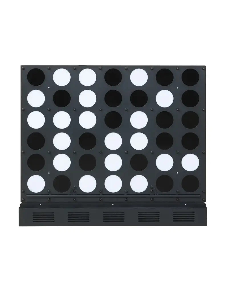 Wall-mounted Metal Connect-4 Game with Acrylic Discs-Black - Black - Lawn Games
