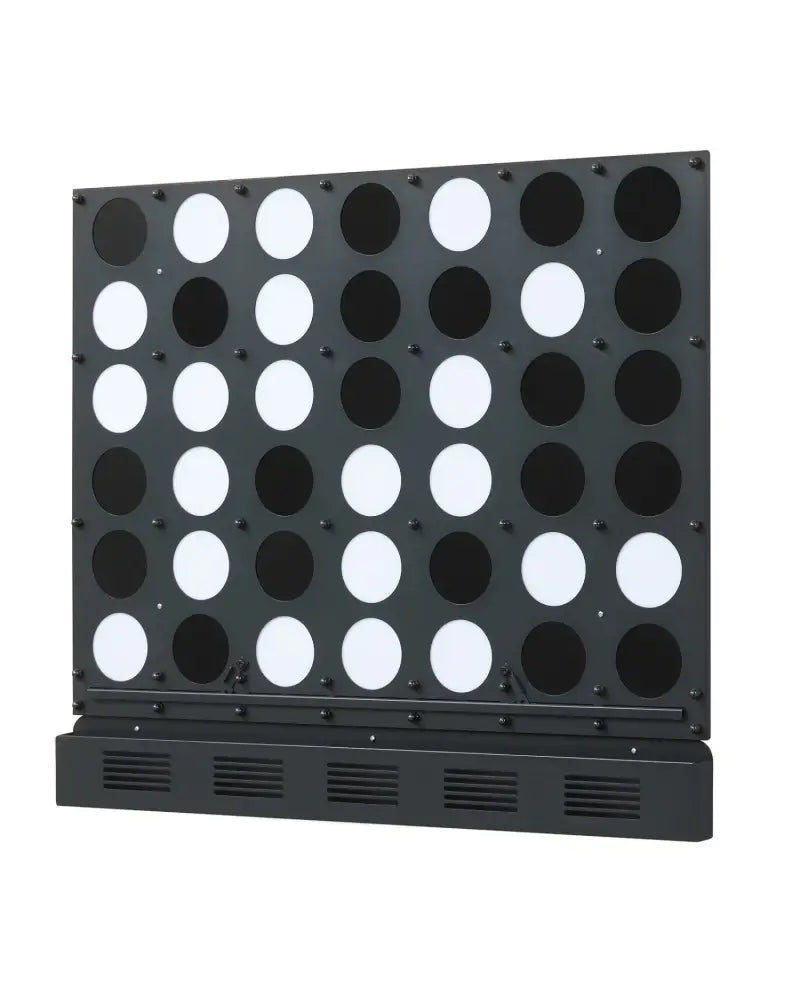 Wall-mounted Metal Connect-4 Game with Acrylic Discs-Black - Black - Lawn Games