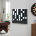 Wall-mounted Metal Connect-4 Game with Acrylic Discs-Black - Black - Lawn Games