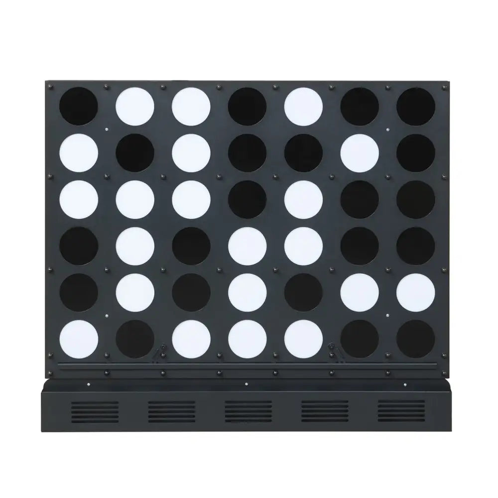 Wall-mounted Metal Connect-4 Game with Acrylic Discs-Black - Black - Lawn Games