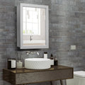 Wall-Mounted Mirrored Medicine Cabinet-Gray - Gray - Wall Cabinets