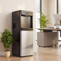 Water Dispenser with Ice Maker 3 in 1 Bottom Loading Water Cooler for 5 Gallon Bottle-Black - Black - Ice Makers