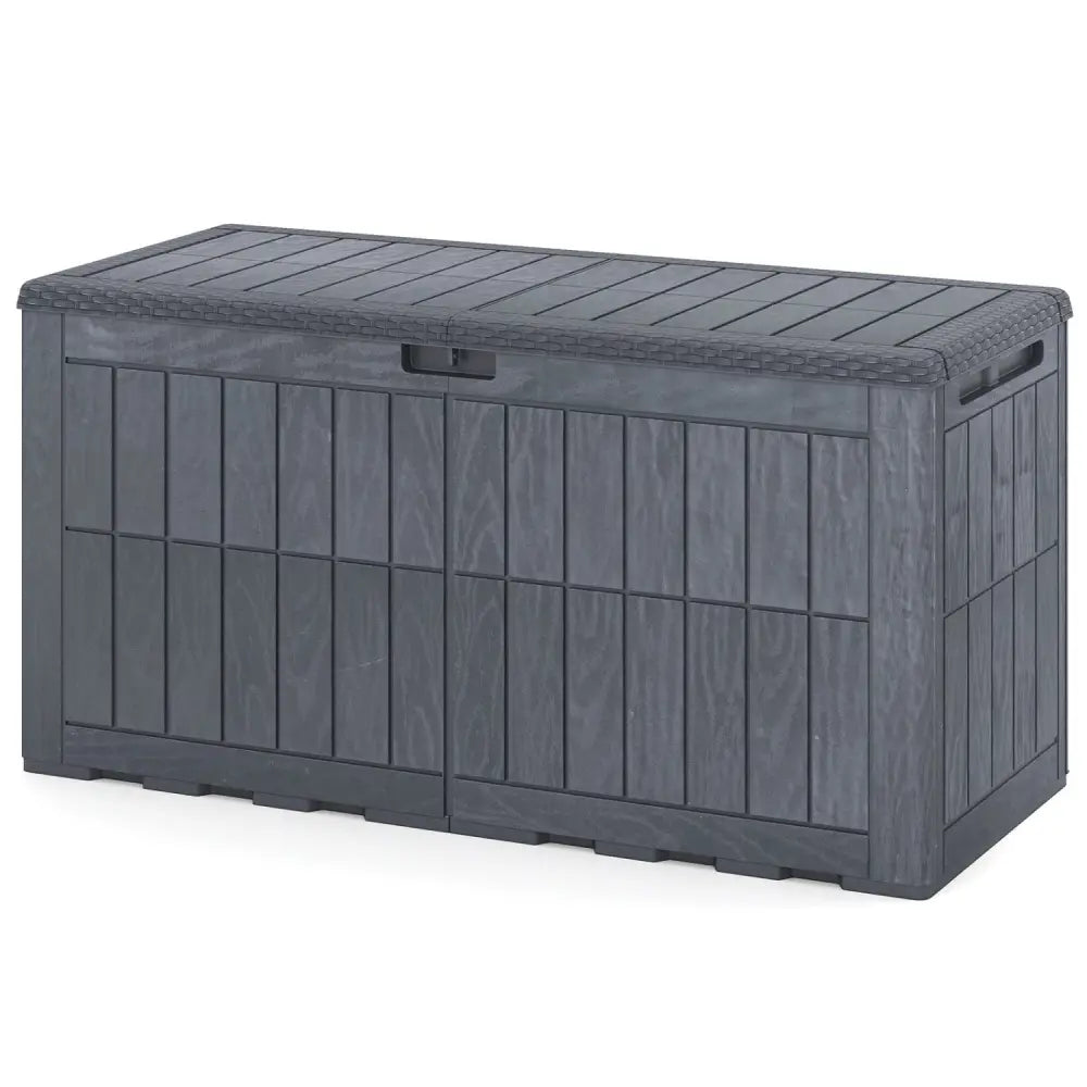 Waterproof Lockable Outdoor Deck Box for Tools Cushions Pool-Gray - Gray - Sheds & Outdoor Storage