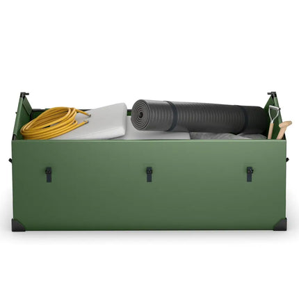 Waterproof Outdoor Storage Box with Ventilated Window Adjustable Snap-Green - Green - Sheds & Outdoor Storage