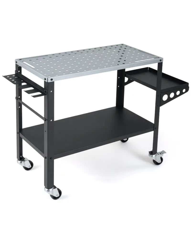 Welding Table 36x18’’ with Lockable Wheels and 144 Fixture Holes and Tool Slots - Garages