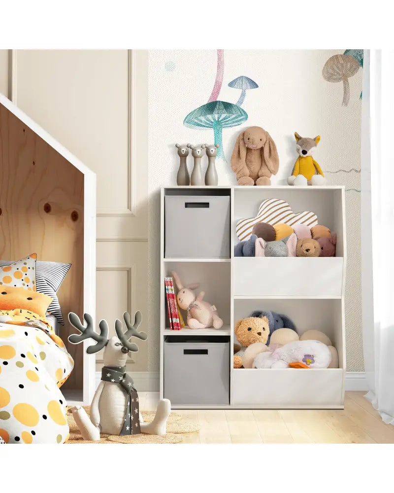 White Kids Toy Storage Cabinet Shelf Organizer - White - Kids Storage