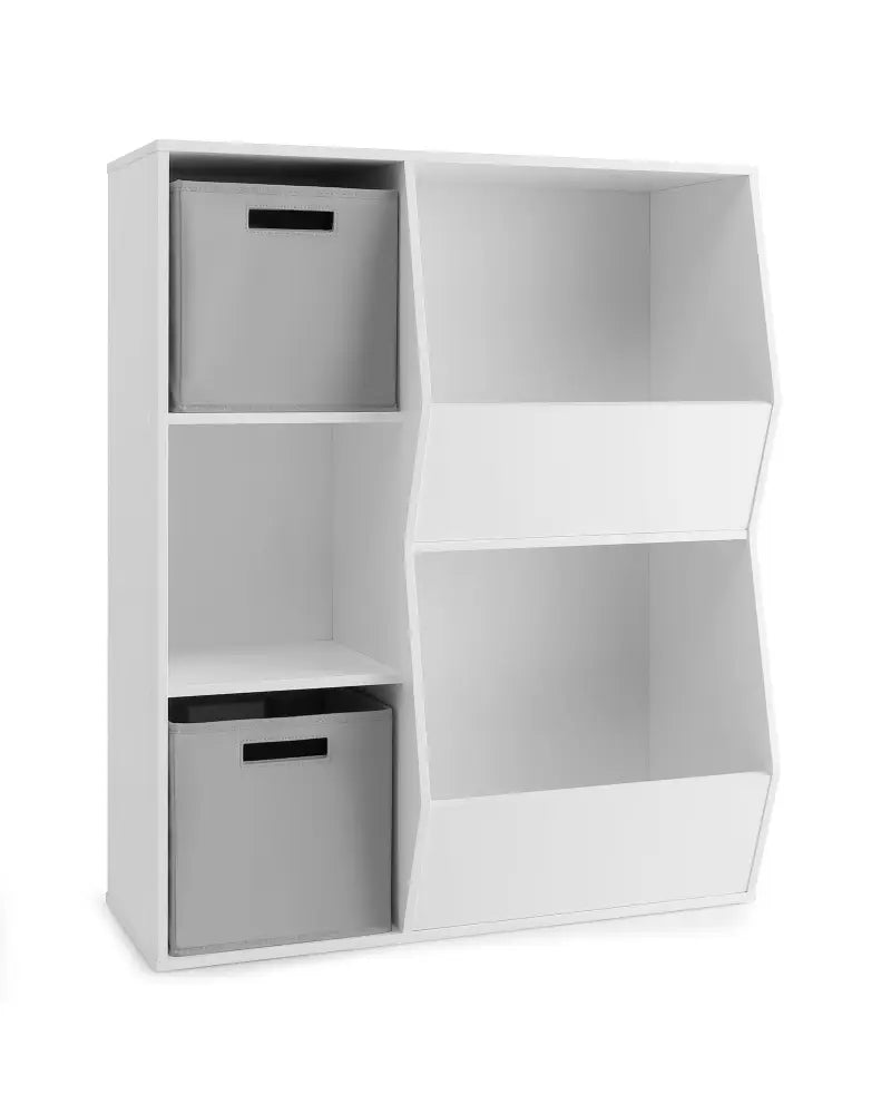 White Kids Toy Storage Cabinet Shelf Organizer - White - Kids Storage