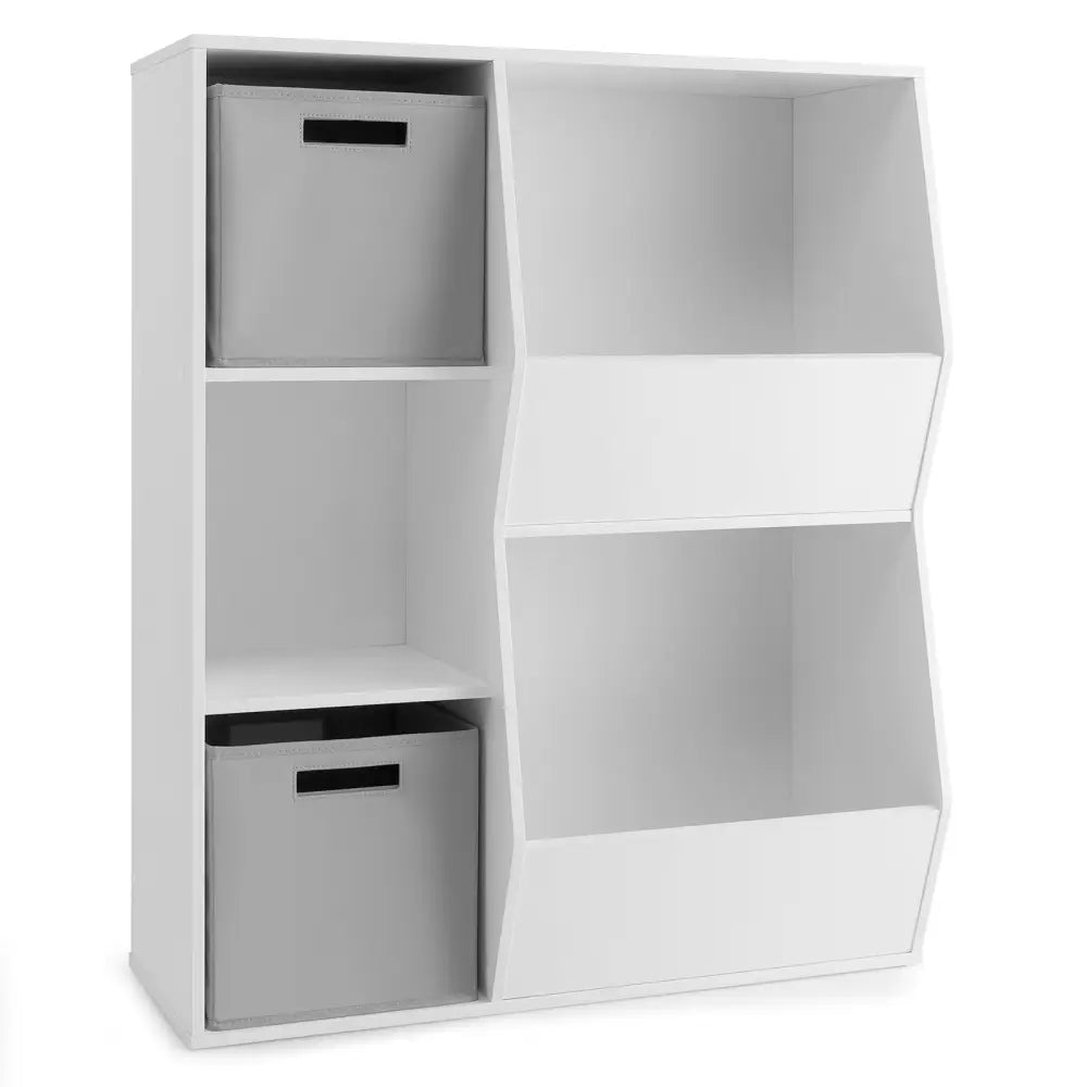 White Kids Toy Storage Cabinet Shelf Organizer - White - Kids Storage