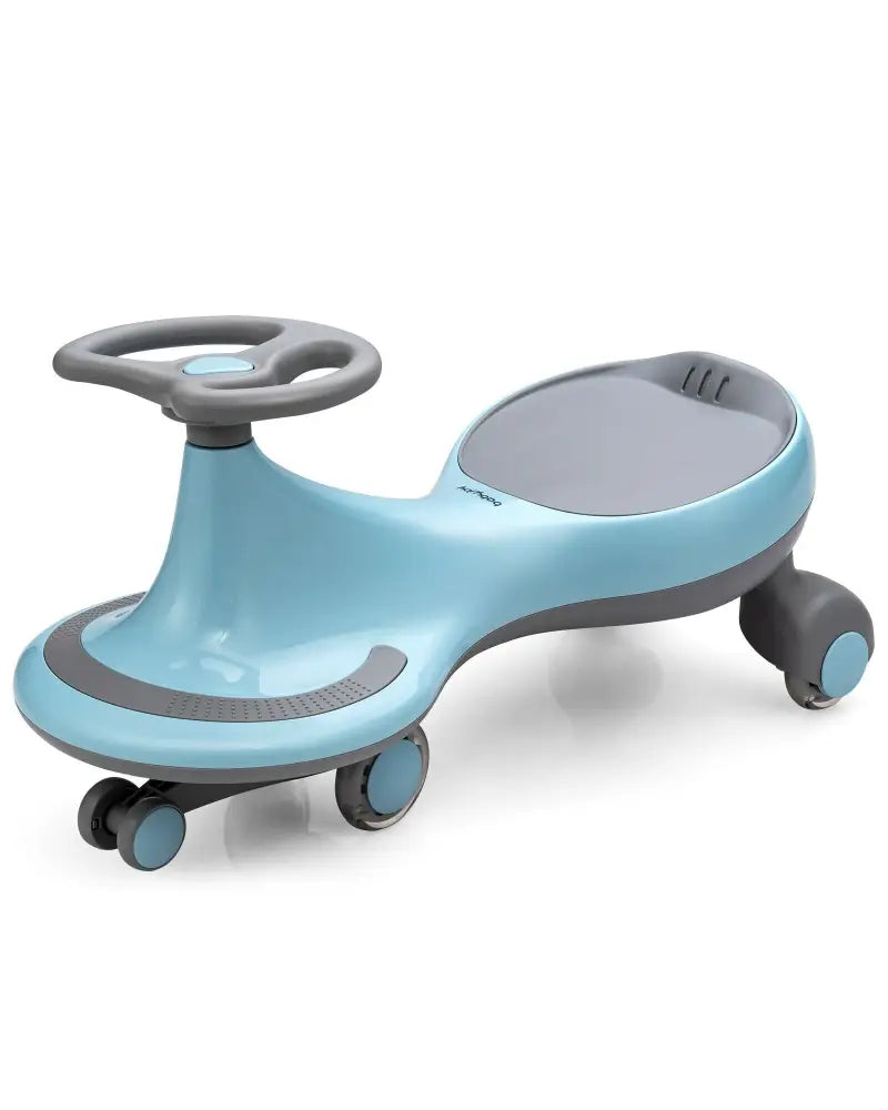 Wiggle Car Ride-on Toy with Flashing Wheels-Blue - Blue - Push & Pedal Ride On Toys
