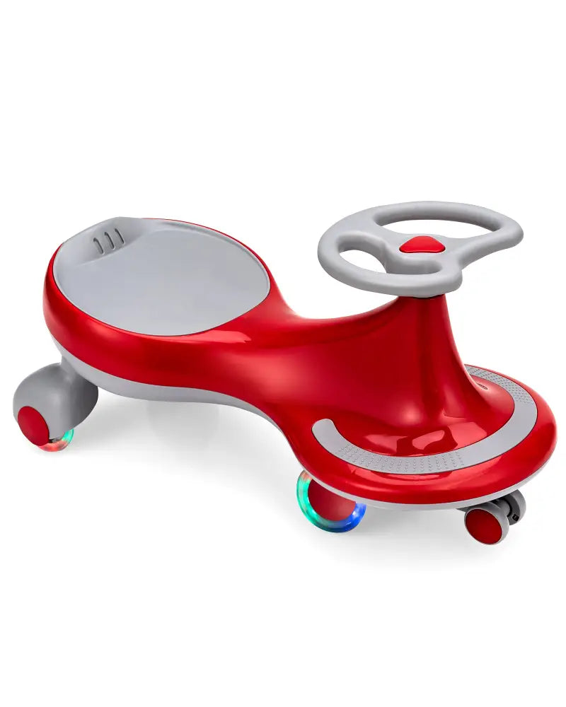 Wiggle Car Ride-on Toy with Flashing Wheels-Red - Red - Push & Pedal Ride On Toys