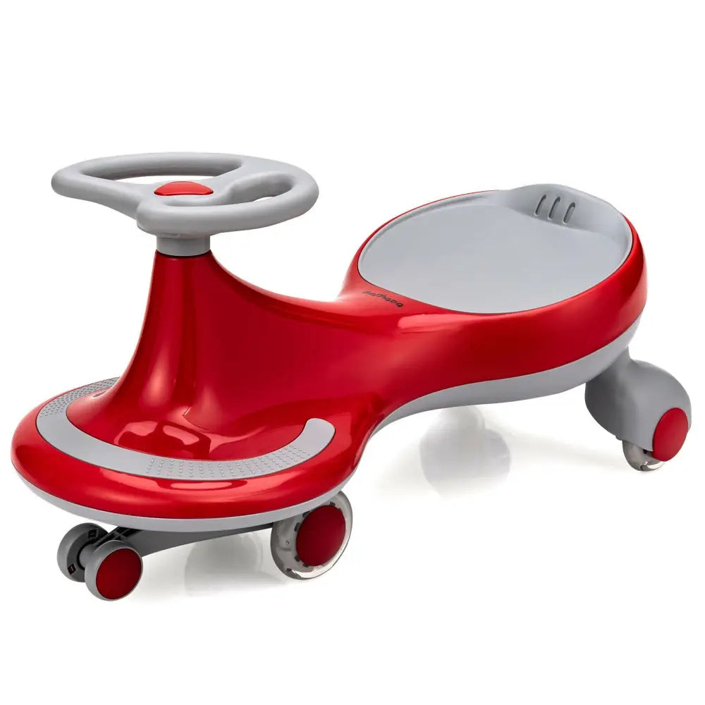 Wiggle Car Ride-on Toy with Flashing Wheels-Red - Red - Push & Pedal Ride On Toys