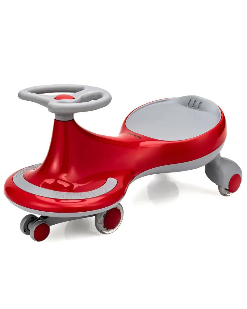 Wiggle Car Ride-on Toy with Flashing Wheels-Red - Red - Push & Pedal Ride On Toys