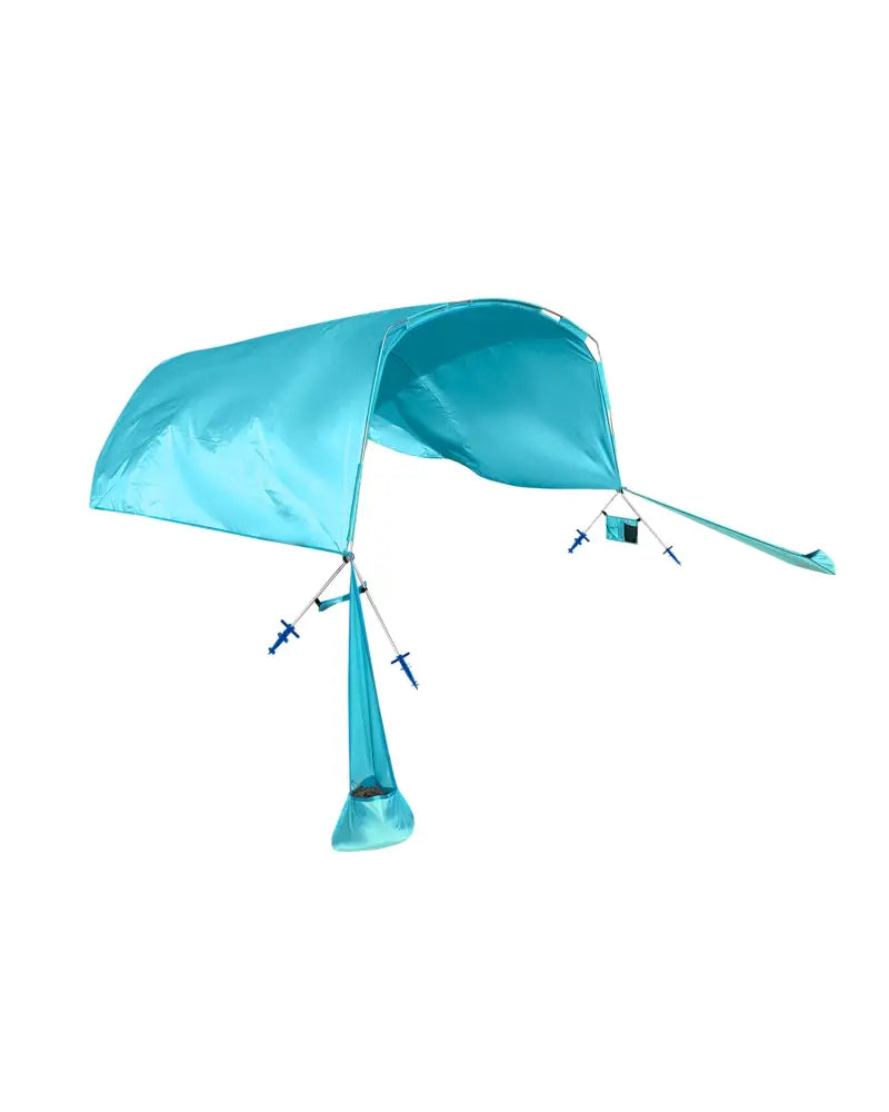 Wind Powered Beach Tent Portable Sun Shelter Canopy for Picnic-Blue - Blue - Tents