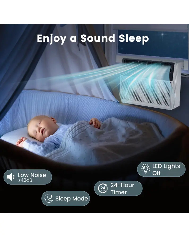 Window Air Conditione with Handy Remote and LED Control Panel-10000 BTU - White - Portable Air Conditioners