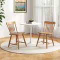 Windsor Dining Chairs Set of 2 with Curved Spindle Back-Natural - Natural - Dining Chairs