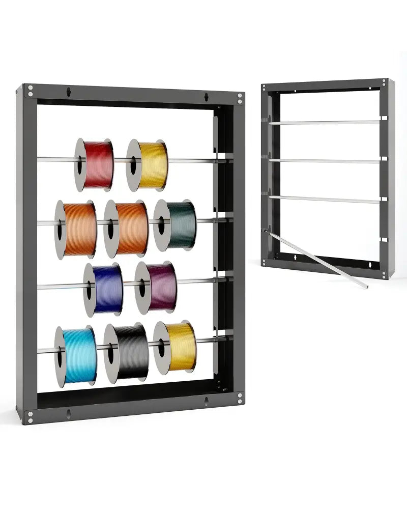 Wire Spool Rack with 4 Rods for Electrical Industrial and Retail Use-Gray - Gray - Garages