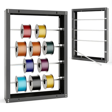 Wire Spool Rack with 4 Rods for Electrical Industrial and Retail Use-Gray - Gray - Garages