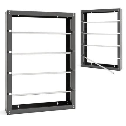 Wire Spool Rack with 4 Rods for Electrical Industrial and Retail Use-Gray - Gray - Garages