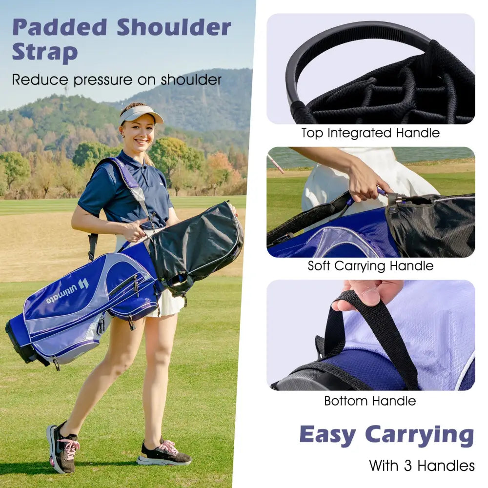 Women’s Complete Golf Club Set Right Hand with Rain Hood-Purple - Purple - Golf