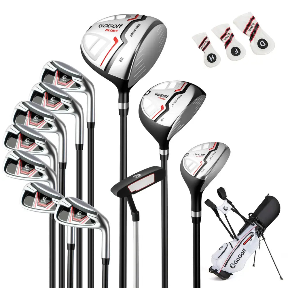 Women’s Complete Golf Clubs and Bag Set with Headcovers and Putter-Red - Red - Golf