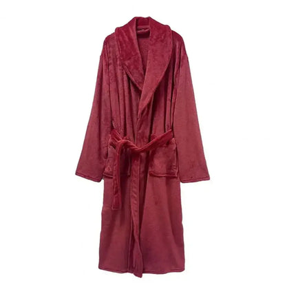 Women's Flannel Robe Thick Warm Fleece Bathrobe - Winter Soft Plush Long Nightgown/Sleepwear - Oasis Home Essentials