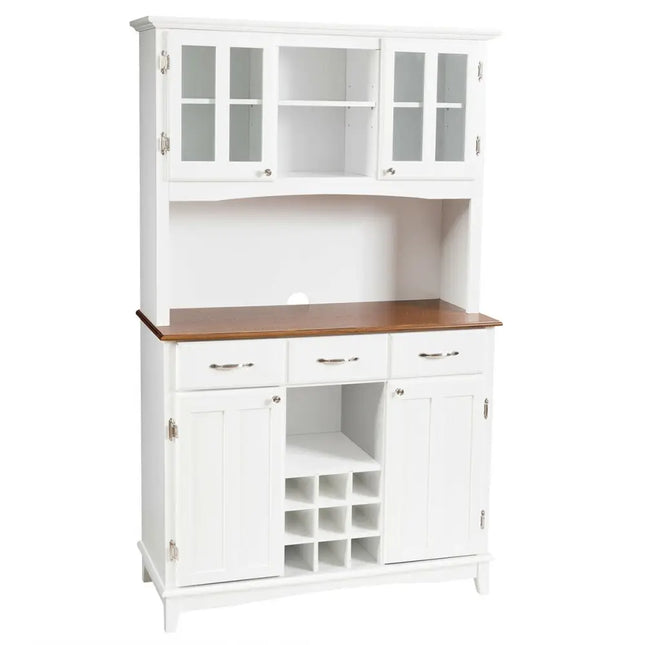 Wood Buffet Hutch Cabinet with 3 Large Drawers - Oasis Home Essentials