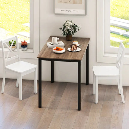 Wood Dining Chair Set of 2 with Rubber Wood Legs and Curved Backrest-White - White - Dining Chairs