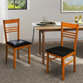 Wood Dining Chairs Set of 2 with Rubber Wood Frame-Walnut - Walnut - Dining Chairs