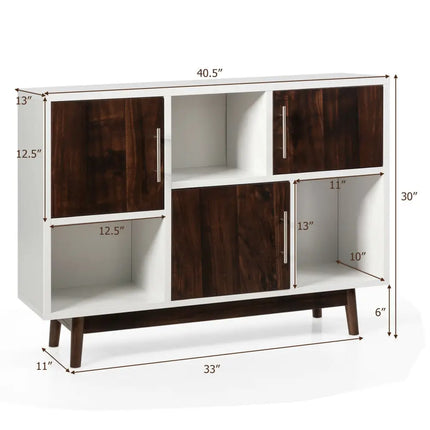 Wood Display Sideboard Storage Cabinet with Storage Compartments - Cabinets & Chests