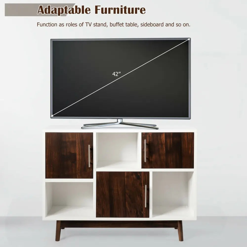 Wood Display Sideboard Storage Cabinet with Storage Compartments - Cabinets & Chests