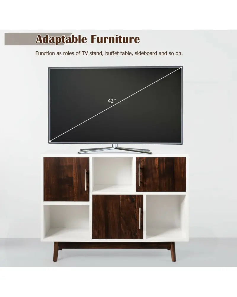 Wood Display Sideboard Storage Cabinet with Storage Compartments - Cabinets & Chests
